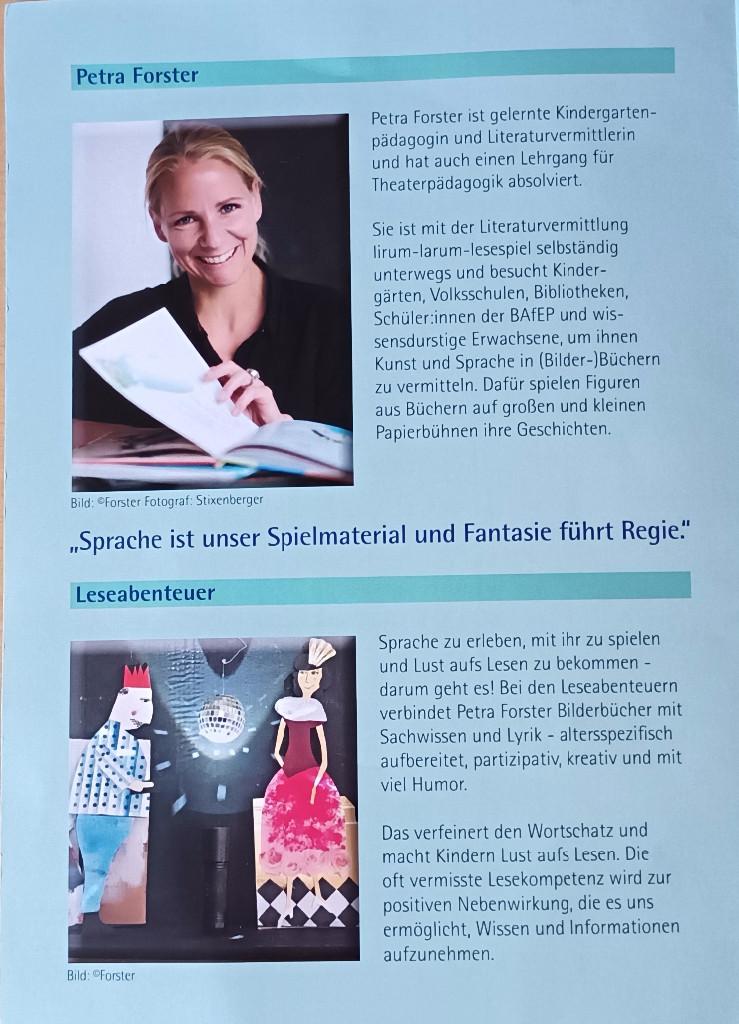 Leseabenteuer mit Petra Forster 26. Feb. 2024 